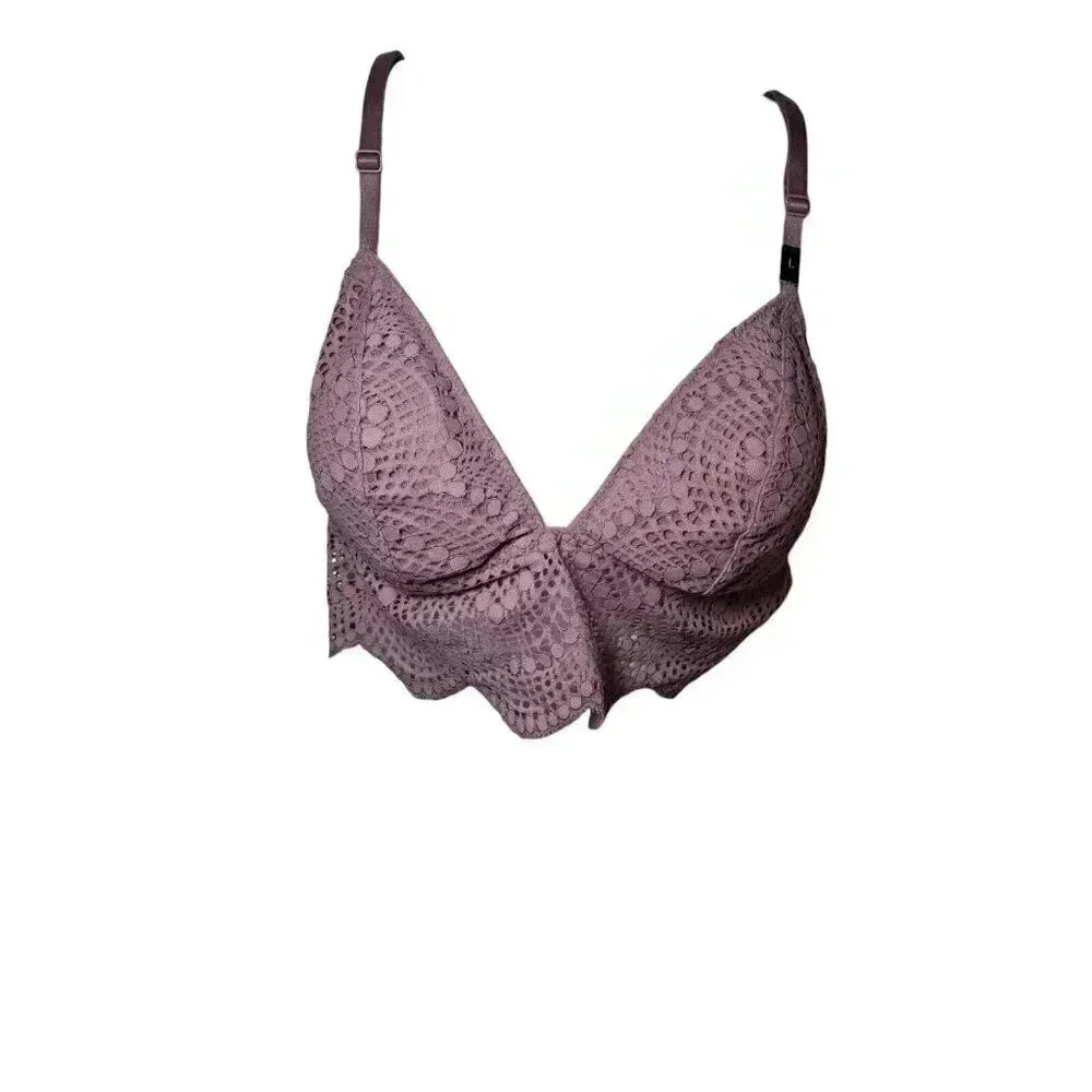 Victoria’s Secret Purple Lace Bralette Size L